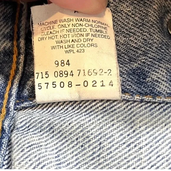 Vintage Unisex Levi’s Orange Tab Denim Oversized Trucker Jacket - Picture 5 of 7